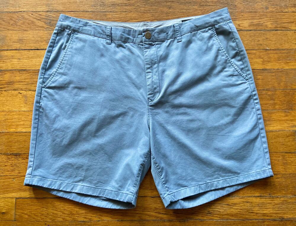 BONOBOS Athletic 7" Light Blue Chino Shorts sz 38